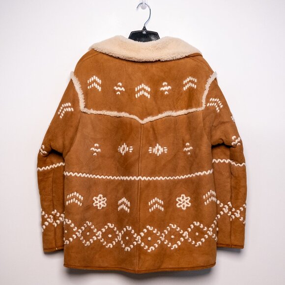 Maje Fully embroidered shearling coat (US size M) - Picture 2 of 4